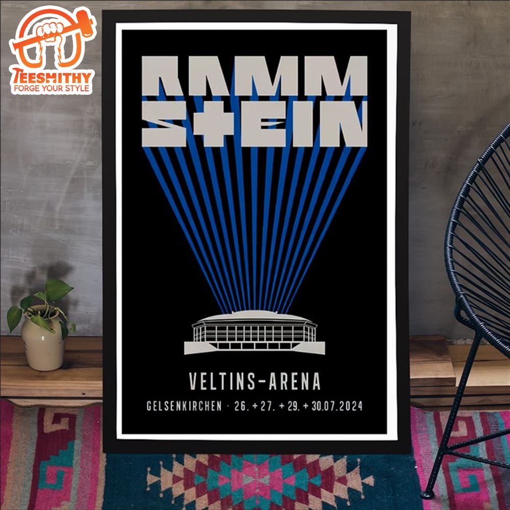 Rammstein Gelsenkirchen July 26-27-29-30, 24 Tour Limited Poster Canvas