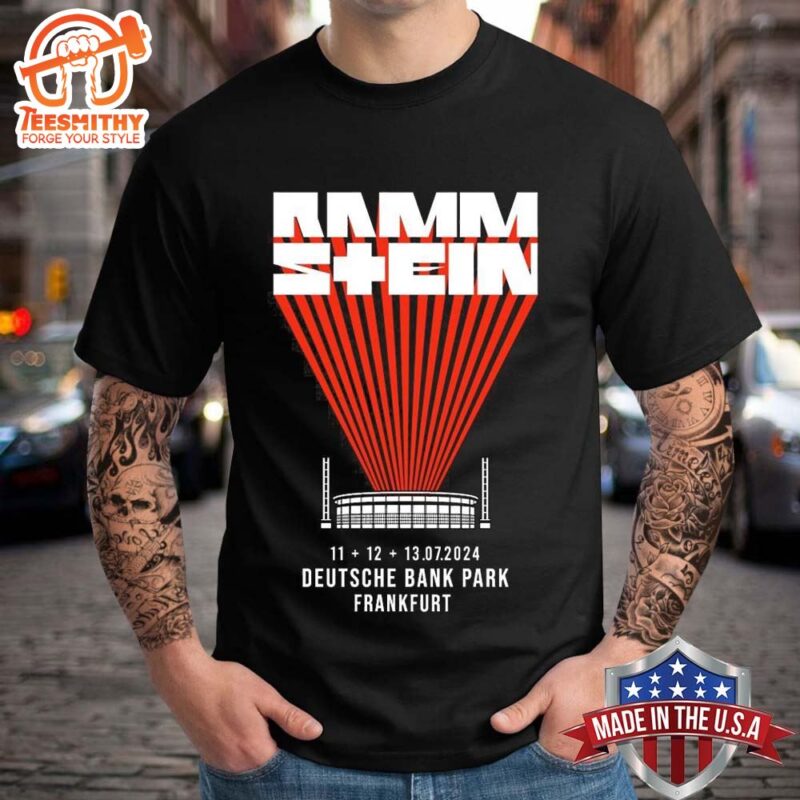 Rammstein July 11-13, 2024 Deutsche Bank Park Frankfurt DE Tour Shirt