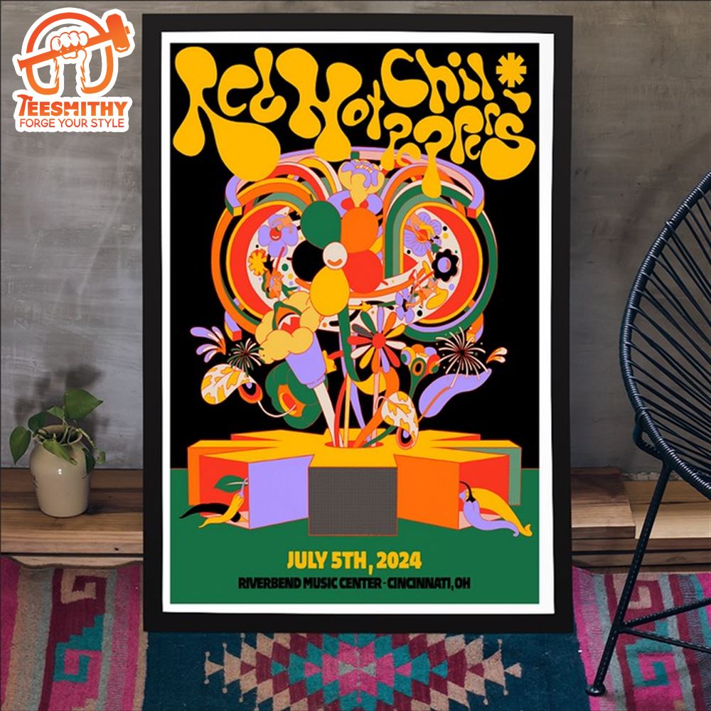 Red Hot Chili Peppers Riverbend Music Center, Cincinnati, OH July 5, 2024 Poster Canvas