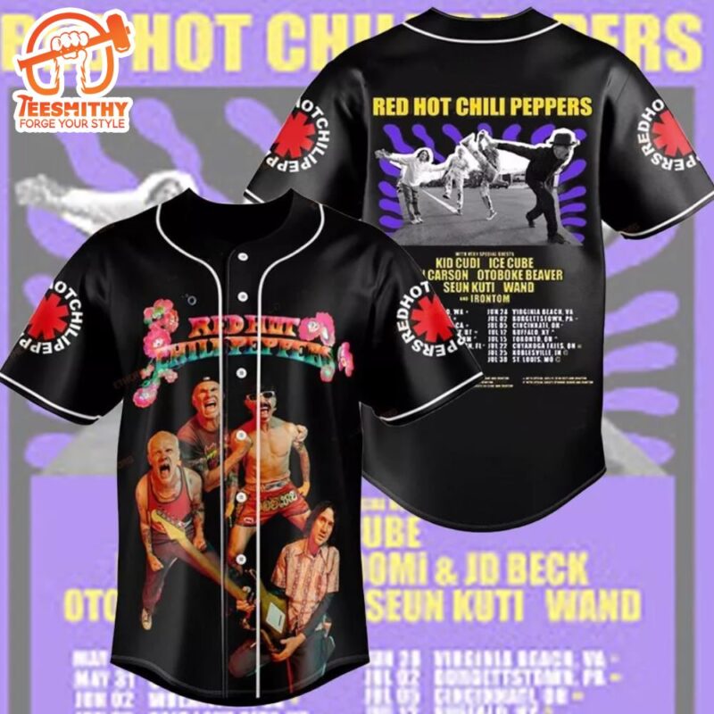 Red Hot Chili Peppers The Unlimited Love Tour 2024 Baseball Jersey Shirt