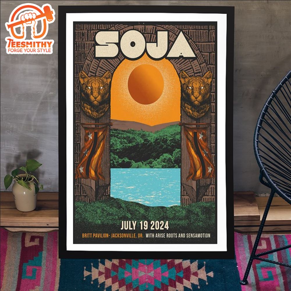 SOJA In Jacksonville, OR On July 19, 2024 Tour Poster Canvas