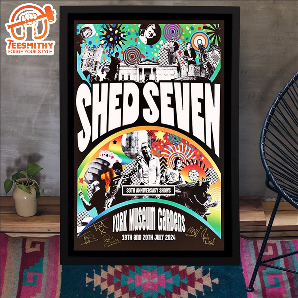 Shed Seven Jul 19-20 2024 York Museum Gardens York UK Poster Canvas