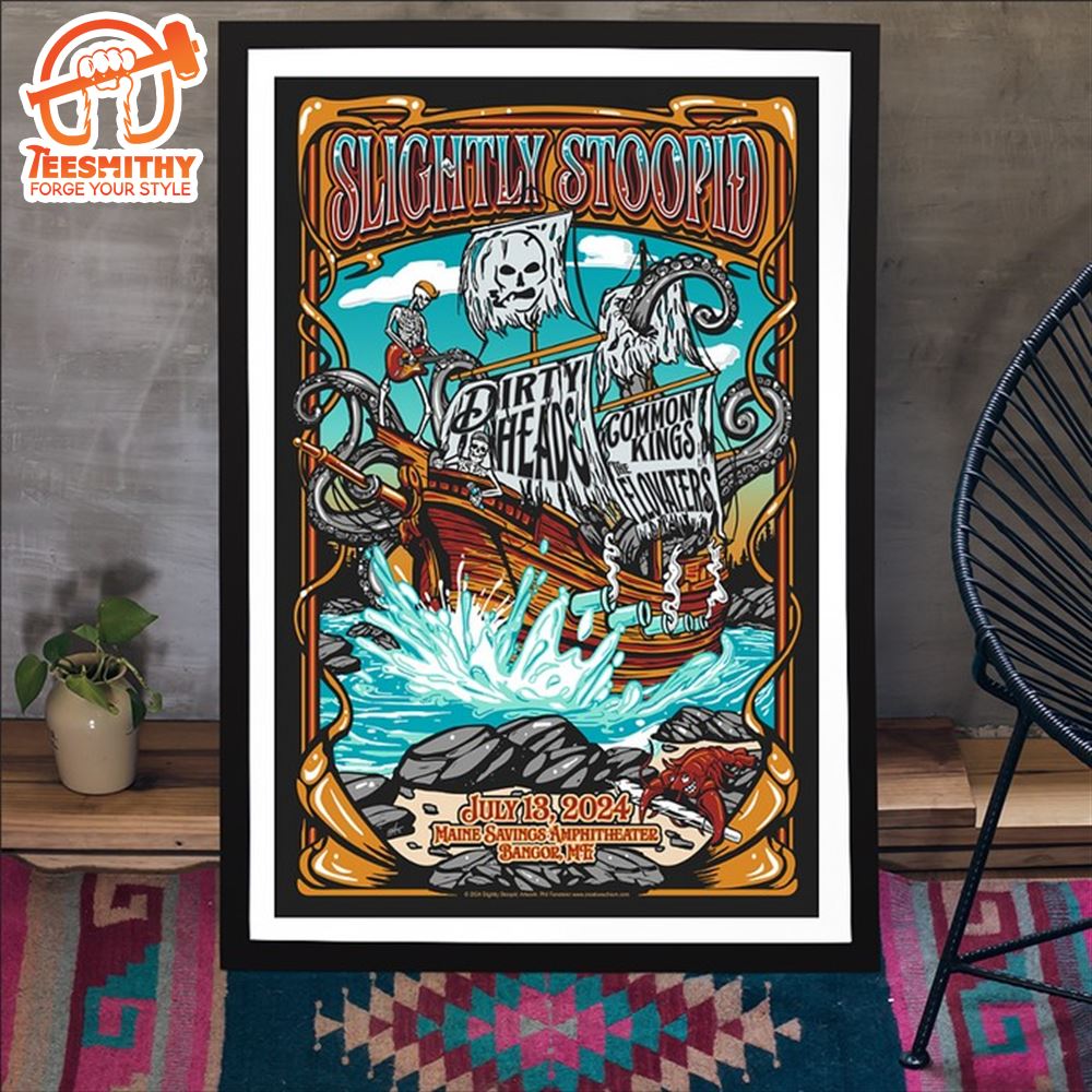 Slightly Stoopid July 13 2024 Maine Savings Amphitheater Bangor ME Poster Canvas