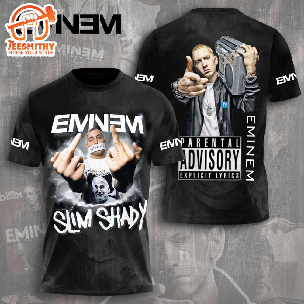 Slim Shady Marshall Mathers Eminem Rap R&b Hip-hop Rapper Music 3D Shirt