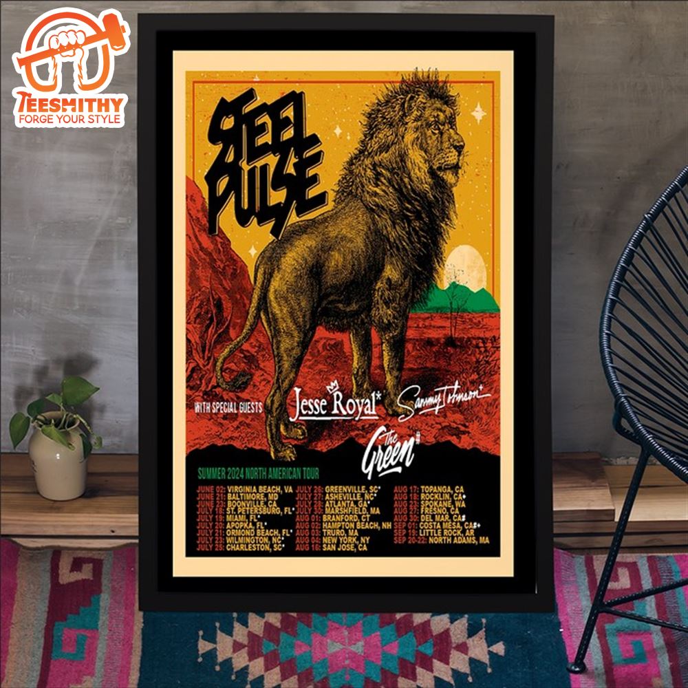 Steel Pulse Summer North American Tour 2024 Poster