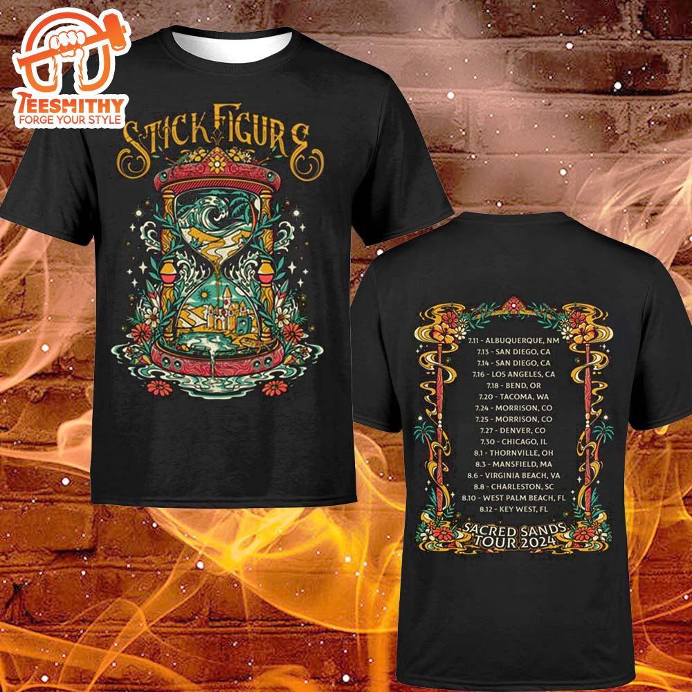 Stick Figure Sacred Sands Tour 2024 The Hourglass With Full Summer Tour Unisex T-Shirt