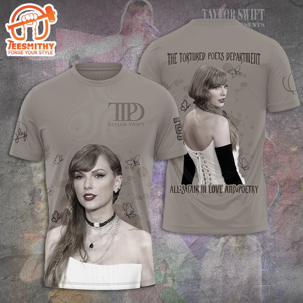 Taylor Swift The Eras International Tour Beige 3D Shirt