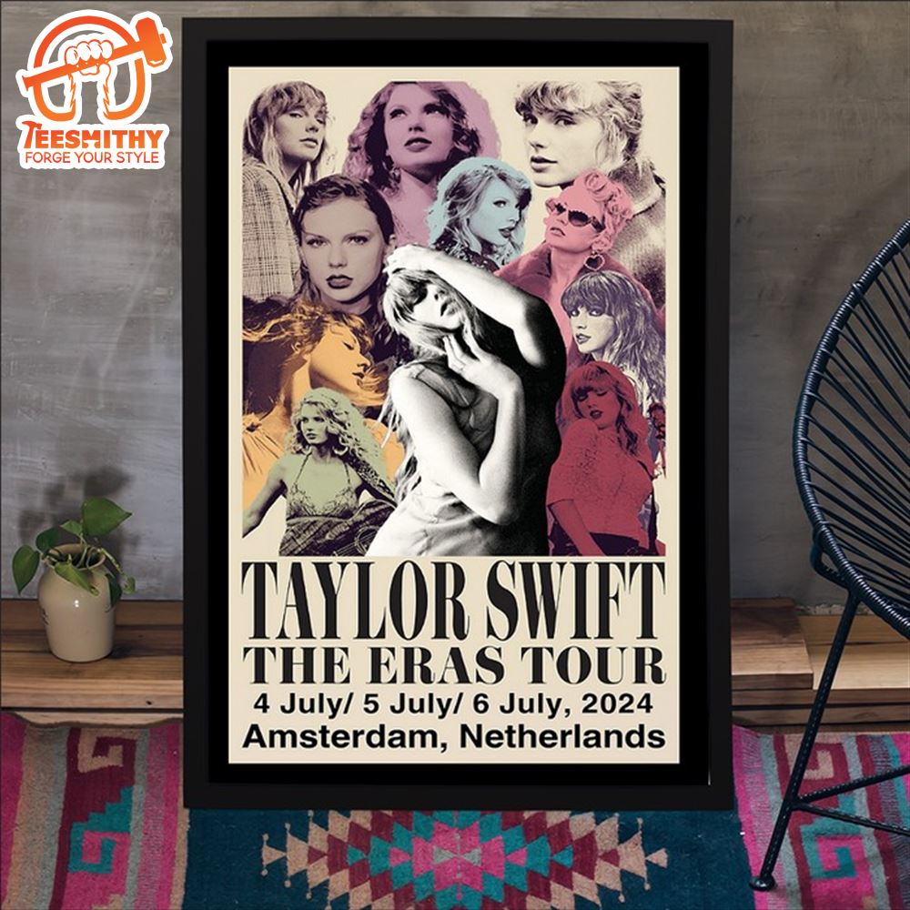 Taylor Swift The Eras Tour 2024 Amsterdam Netherlands July Poster