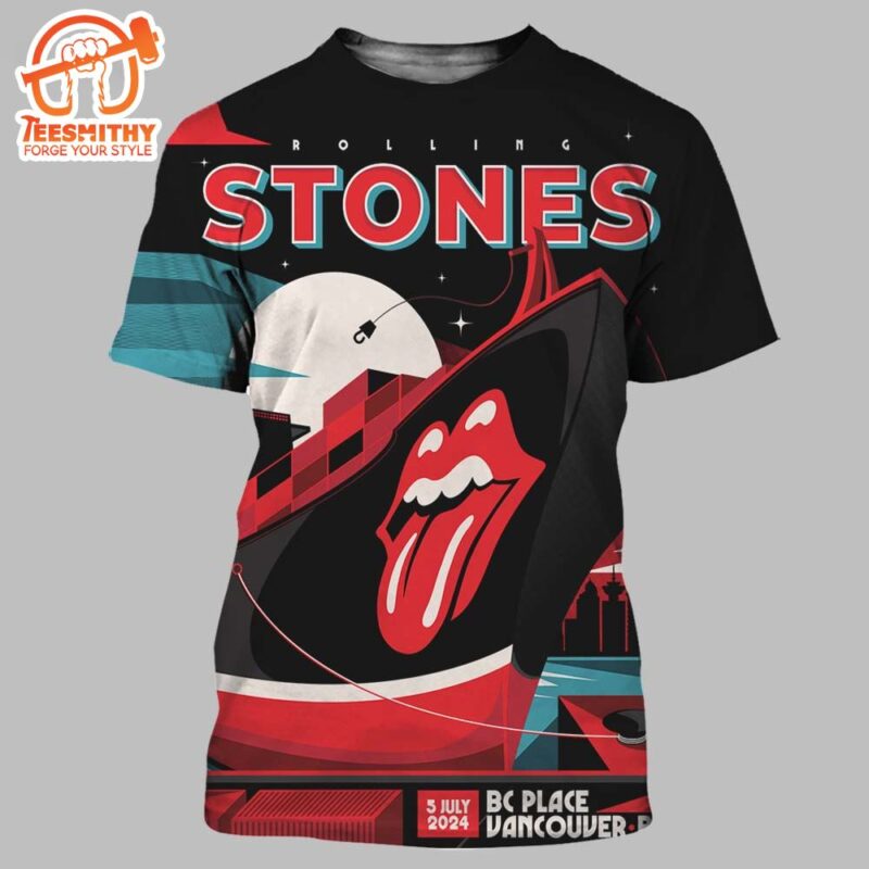 The Rolling Stones July 5 2024 BC Place Vancouver Canada 3D Shirt