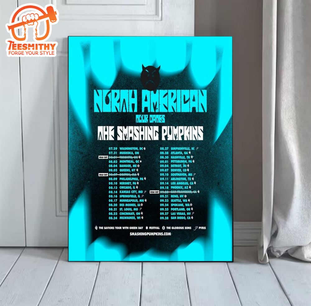 The Smashing Pumpkins 2024 Tour North American Poster Canvas