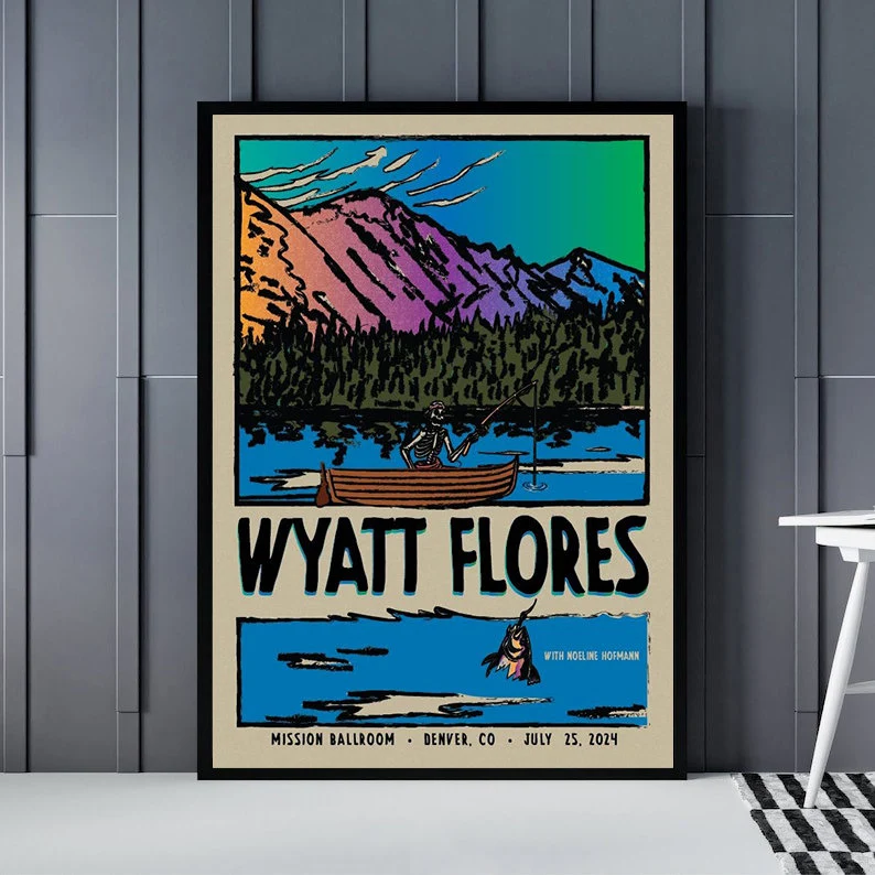 Wyatt Flores Jul 25 2024 Tour Denver Co Wal Kunstplakat Canvas