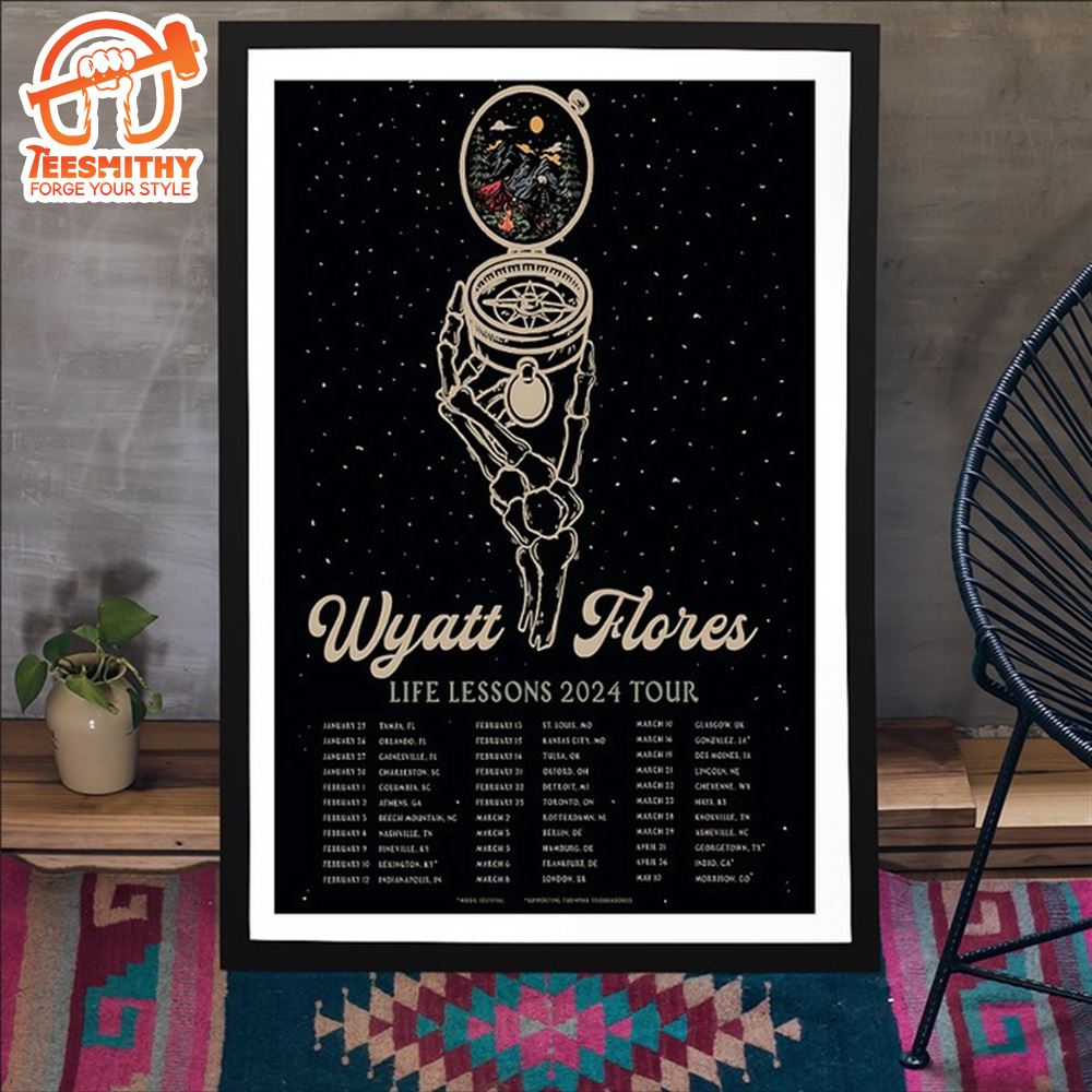 Wyatt Flores Tour 2024 Denver, CO Poster Canvas