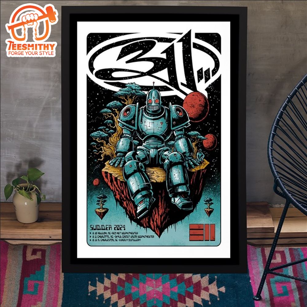 311 Band August 10 2024 Red Hat Amphitheater Raleigh North Carolina Poster Canvas