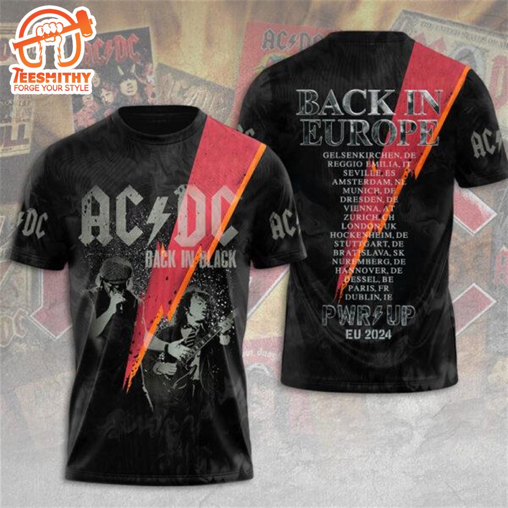 ACDC Back In Back EU Tour Music 2024 3D Shirt