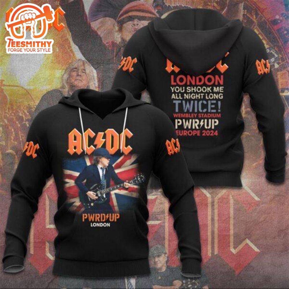 ACDC Union Jack London 2024 Tour 3D Hoodie