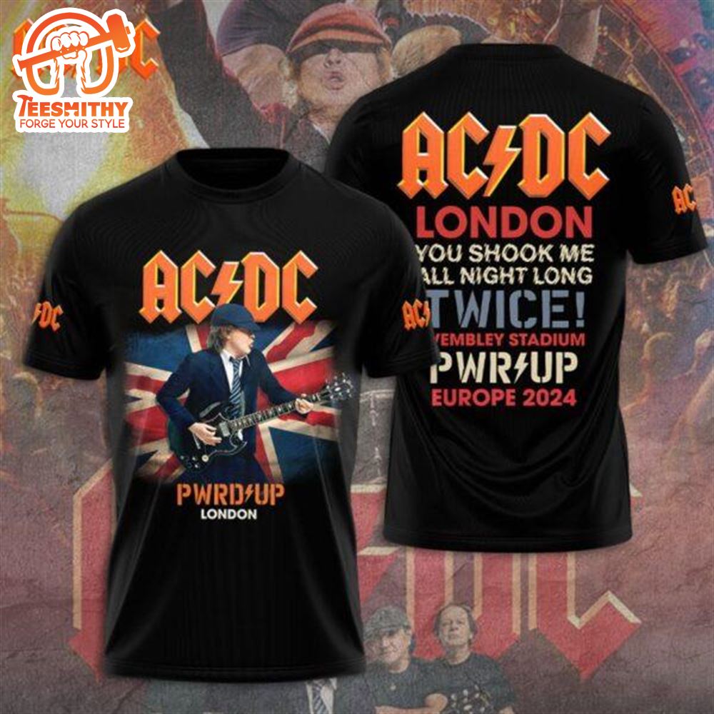 ACDC Union Jack London 2024 Tour 3D T-shirt