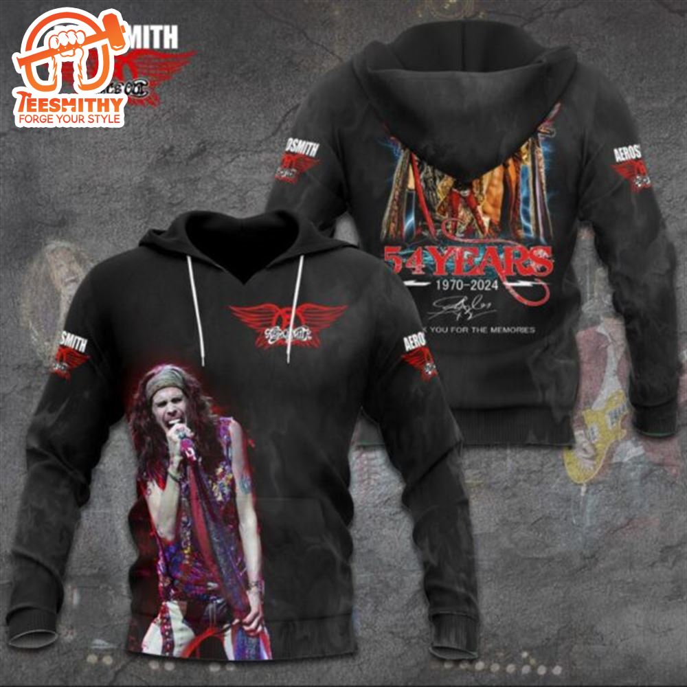 Aerosmith 1970 – 2024 3D Apparel Hoodie