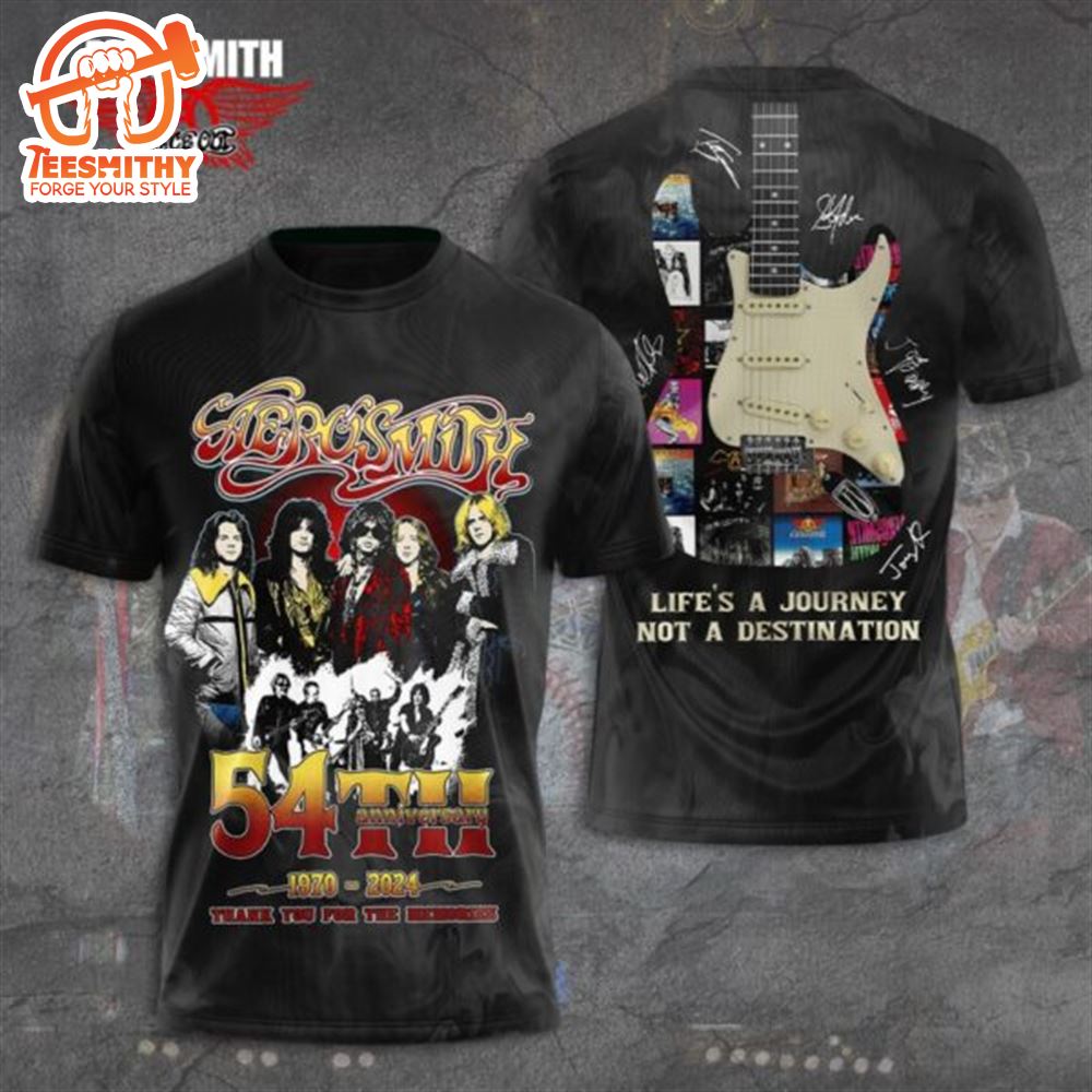 Aerosmith 54th Years 1970 – 2024 3D Apparel Shirt