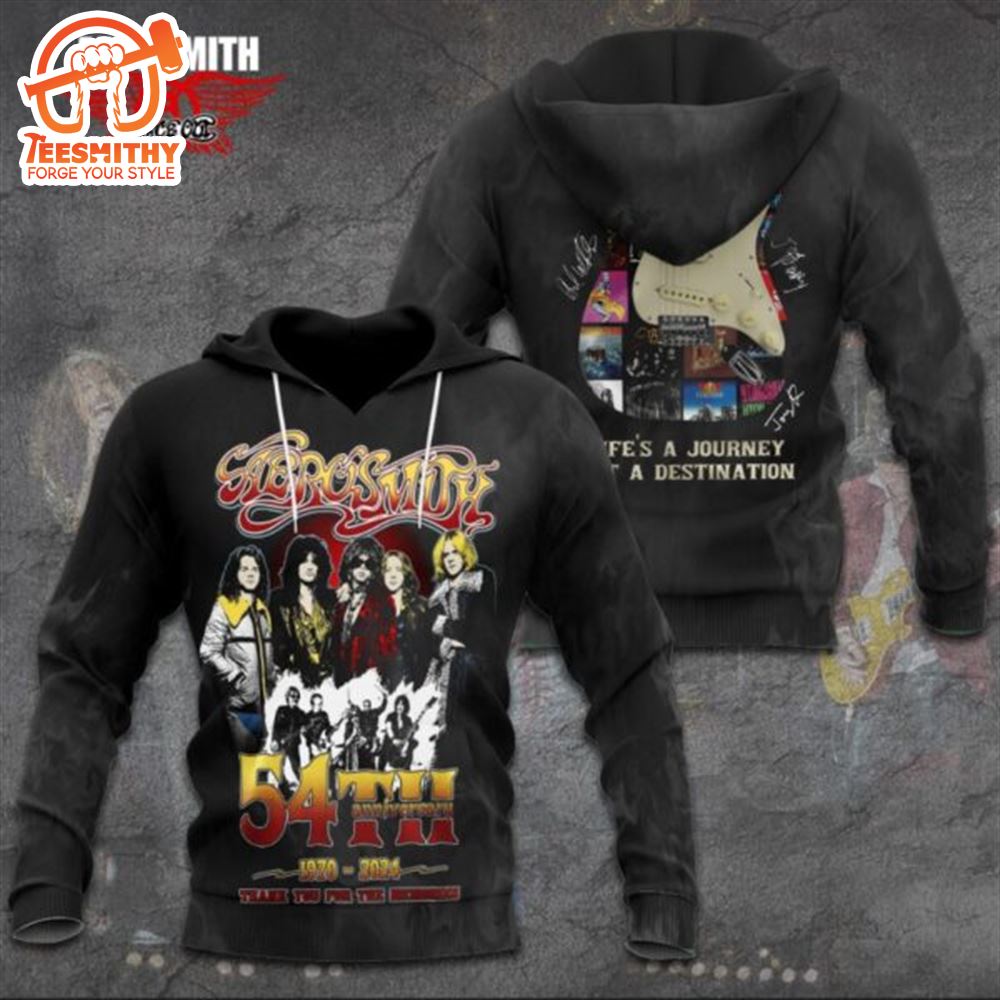 Aerosmith 54th Years 1970 – 2024 3D Hoodie