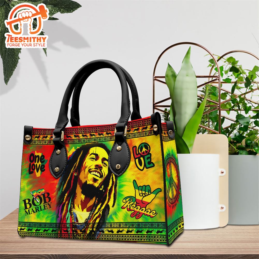 Bob Marley Love Reggae Leather HandBag