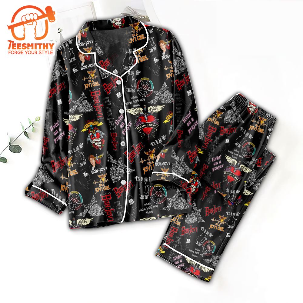 Bon Jovi Merry Christmas Gifts Fans Music Pajamas Set