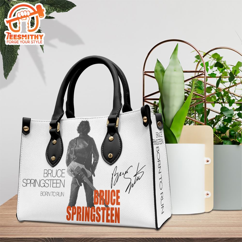 Bruce Springsteen 2024 White Leather HandBag