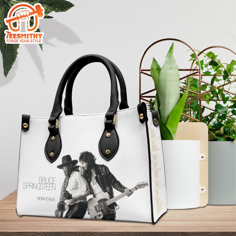 Bruce Springsteen Born To Run Album Cover Leather Hand Bag