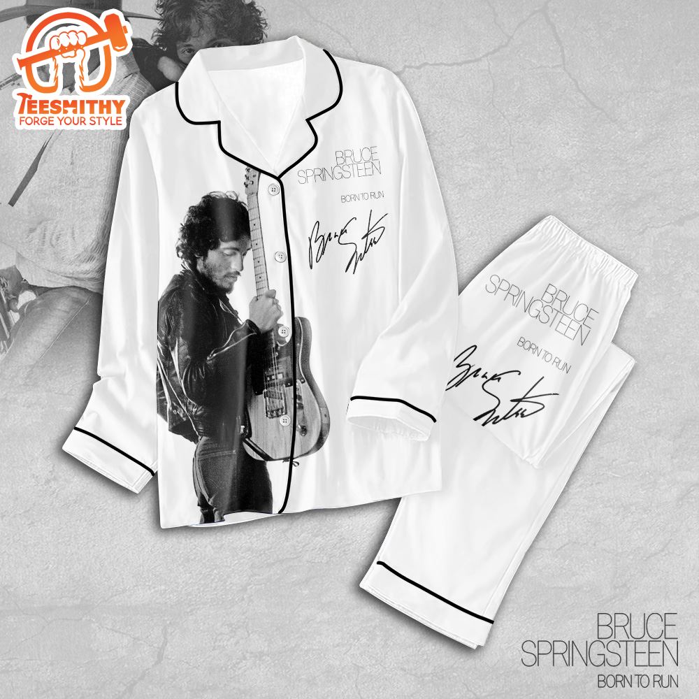 Bruce Springsteen For Fan Gifts Christmas Pajamas Set White