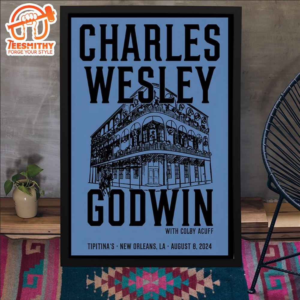 Charles Wesley Godwin New Orleans LA 8 8 24 Event Poster Canvas