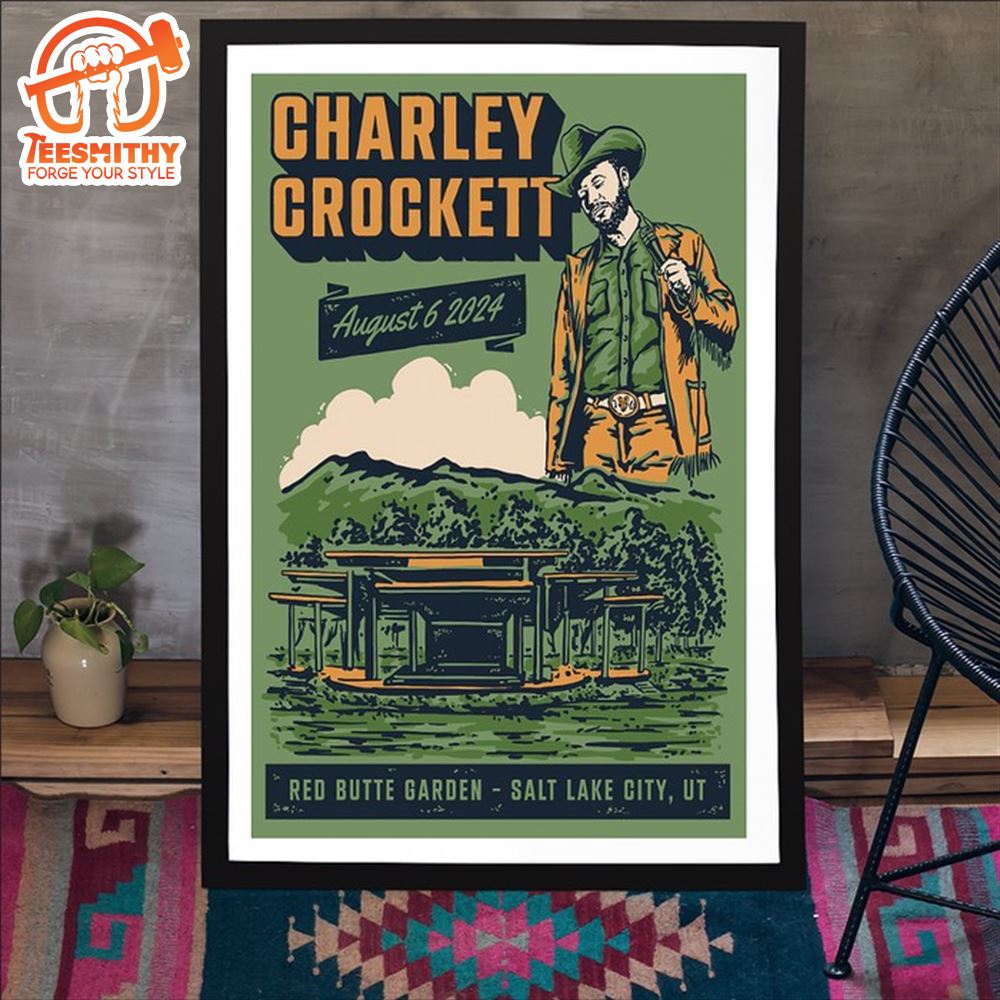 Charley Crockett August 6 2024 Red Butte Garden Salt Lake City UT Poster Canvas