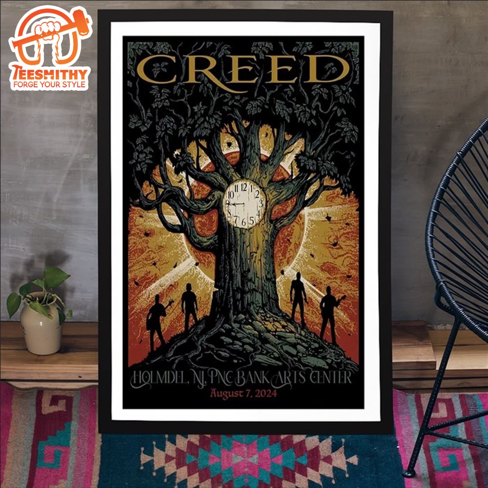 Creed In Holmdel, NJ On August 7, 2024 Poster Canvas