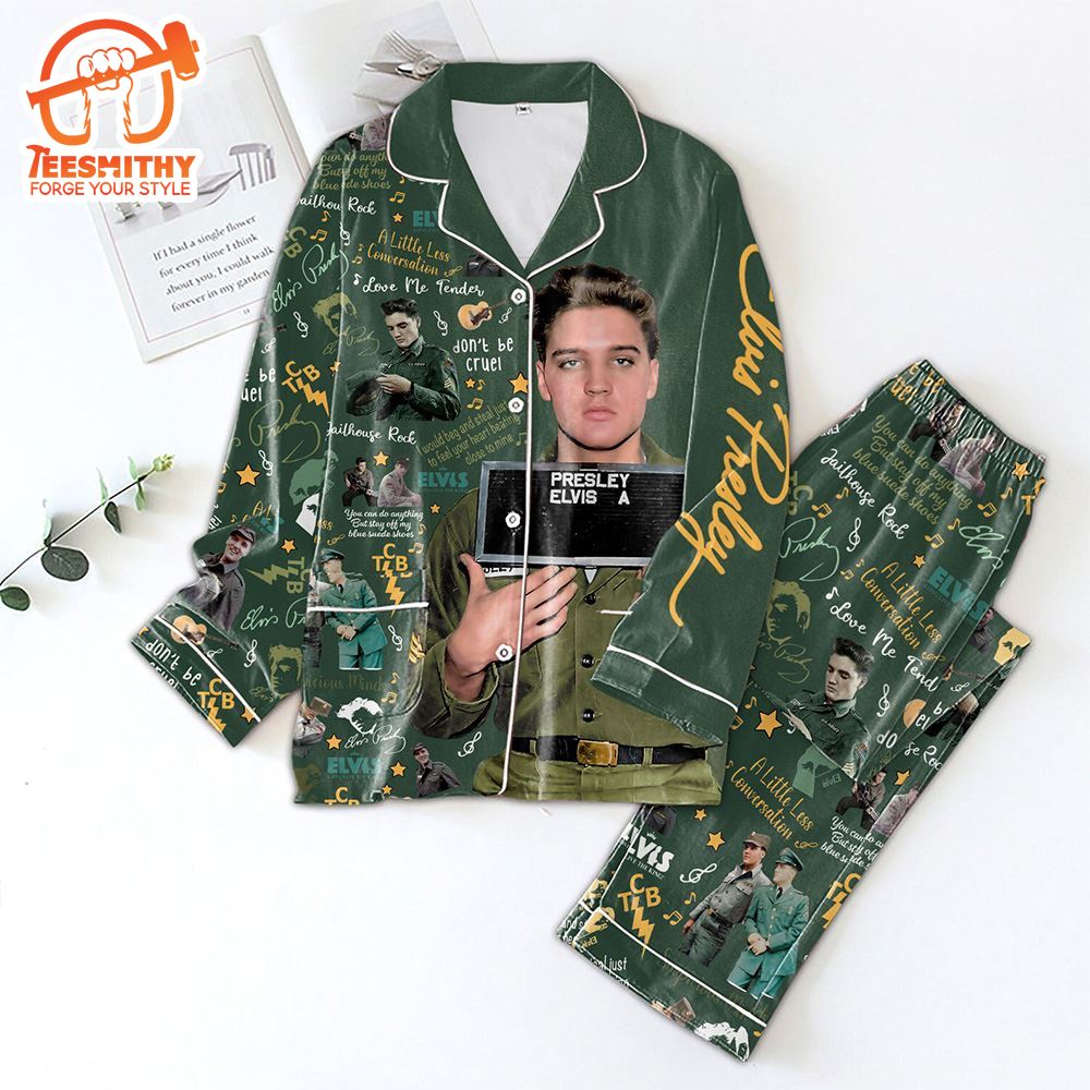 Elvis Green Pajamas Set For Fan Gifts Christmas