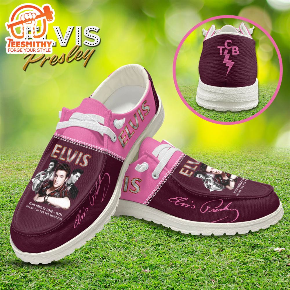 Elvis Presley King Of Rock And Roll Canvas Loafer Shoes