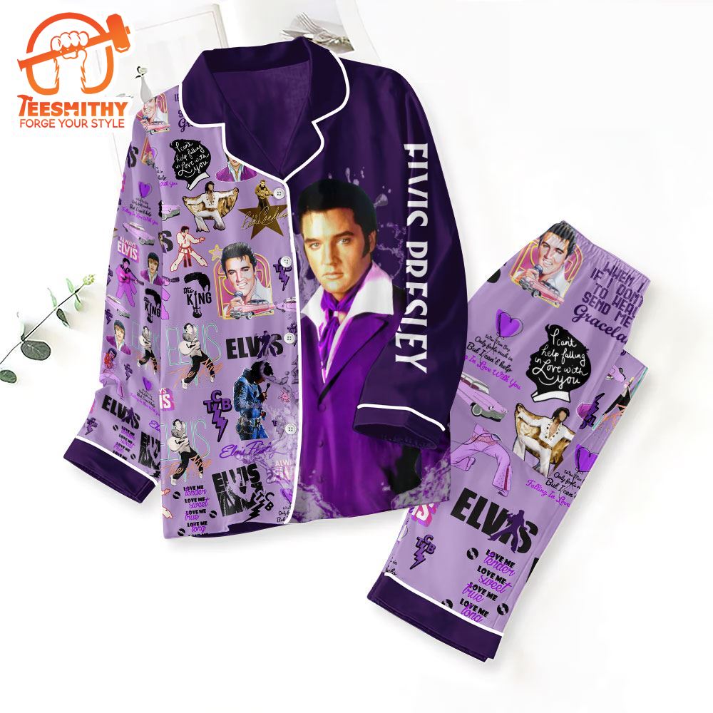 Elvis Presley King of Rock and Roll  Pajamas Set For Fan Gifts Christmas