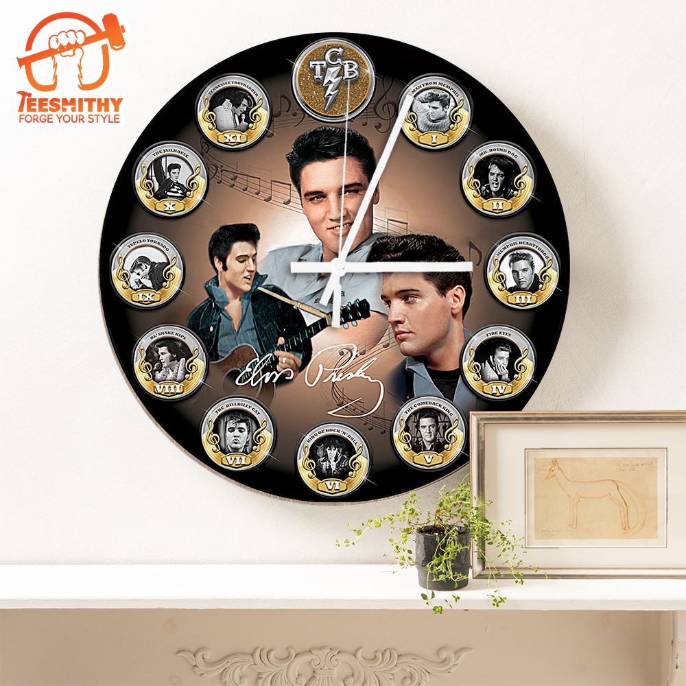 Elvis Presley Kings Of Rock Custom Wall Clock - Teesmithy