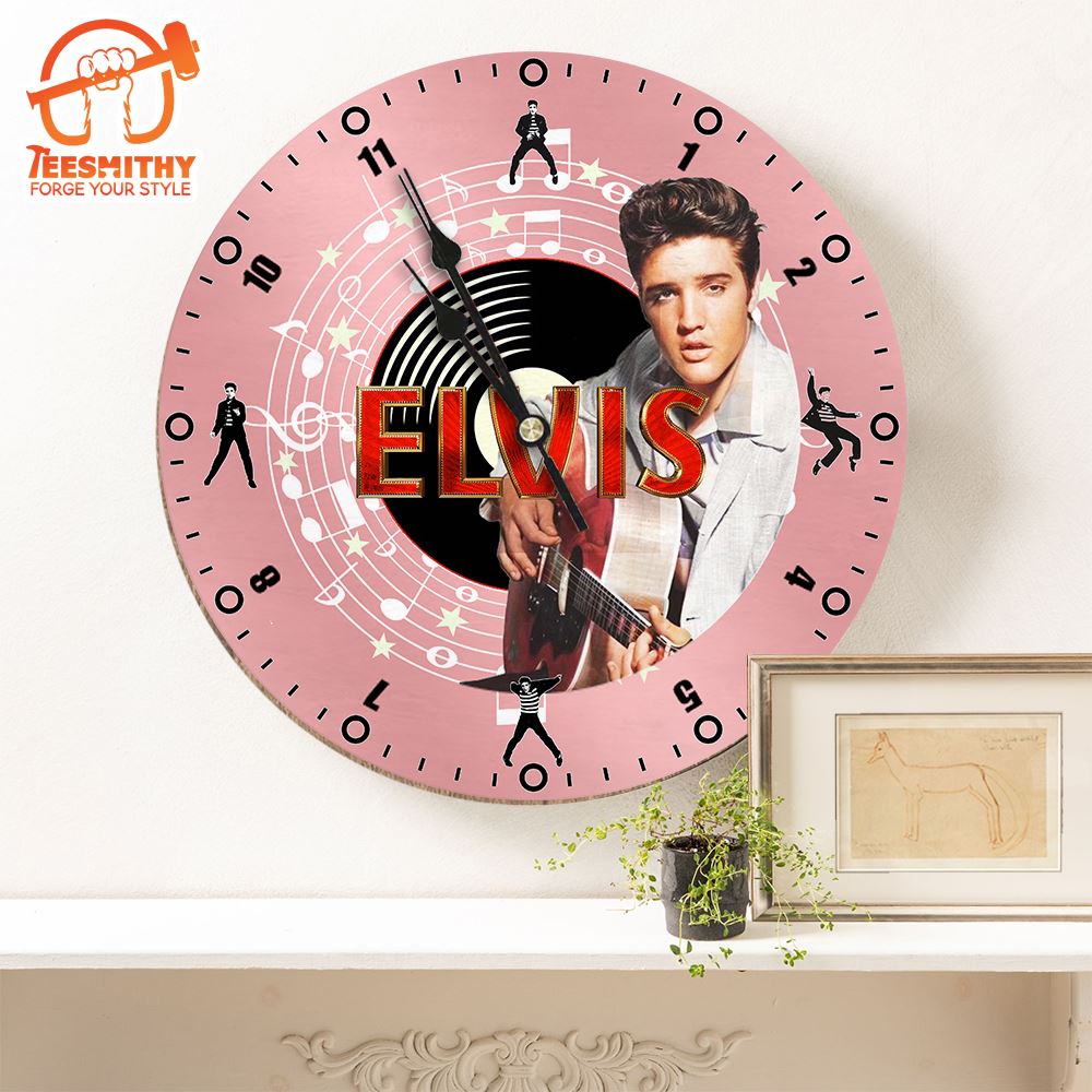 Elvis Presley Love Pinks Custom Wall Clock