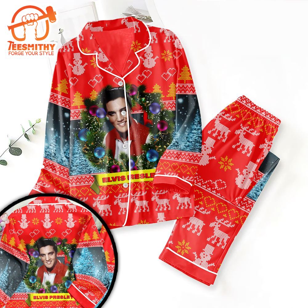 Elvis Presley Merry Christmas Pajamas Set For Fan Gifts Christmas