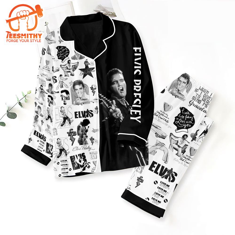 Elvis Presley Pajamas Set Back In Back For Fan Gifts Christmas