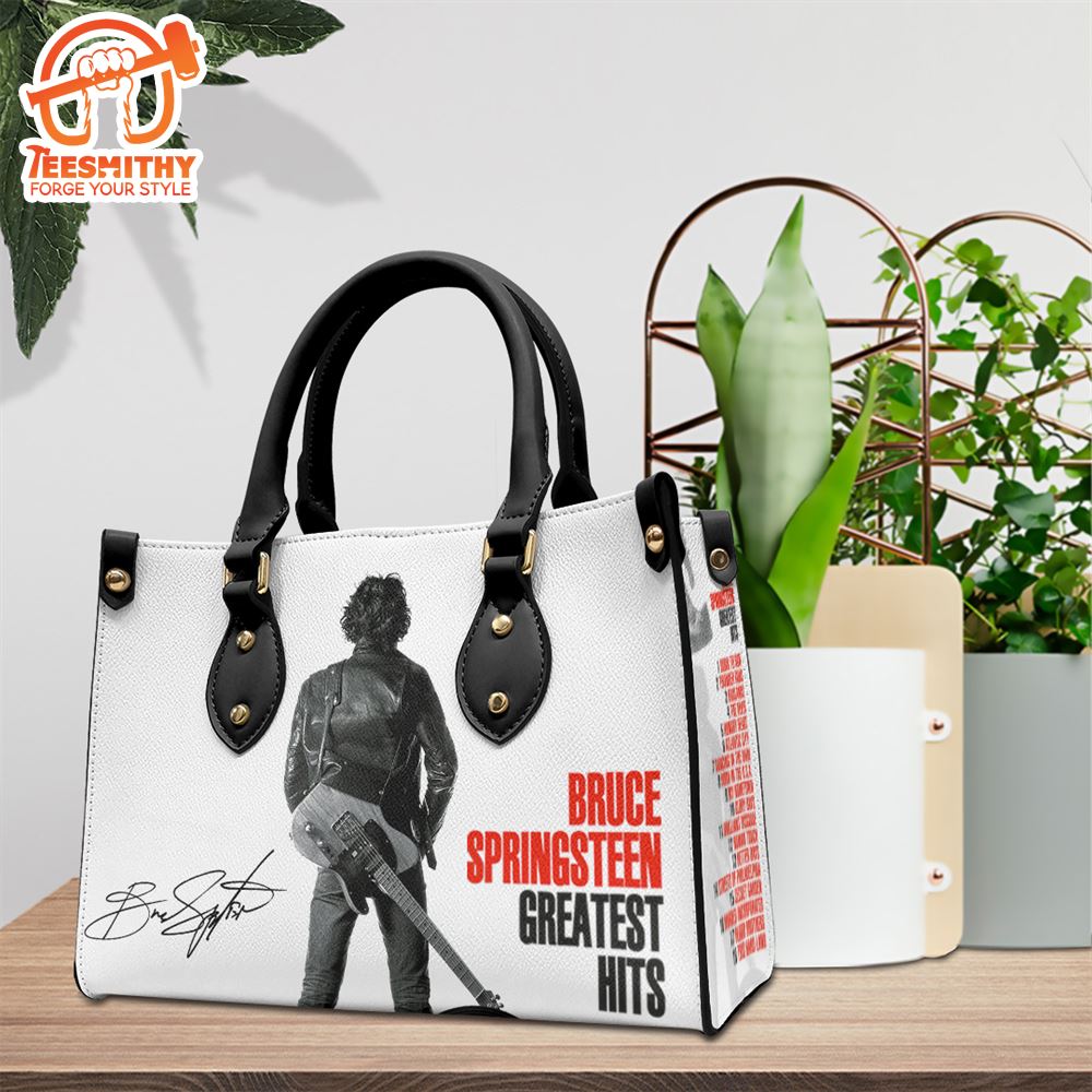 Greatest Hits Bruce Springsteen Album Leather Hand Bag