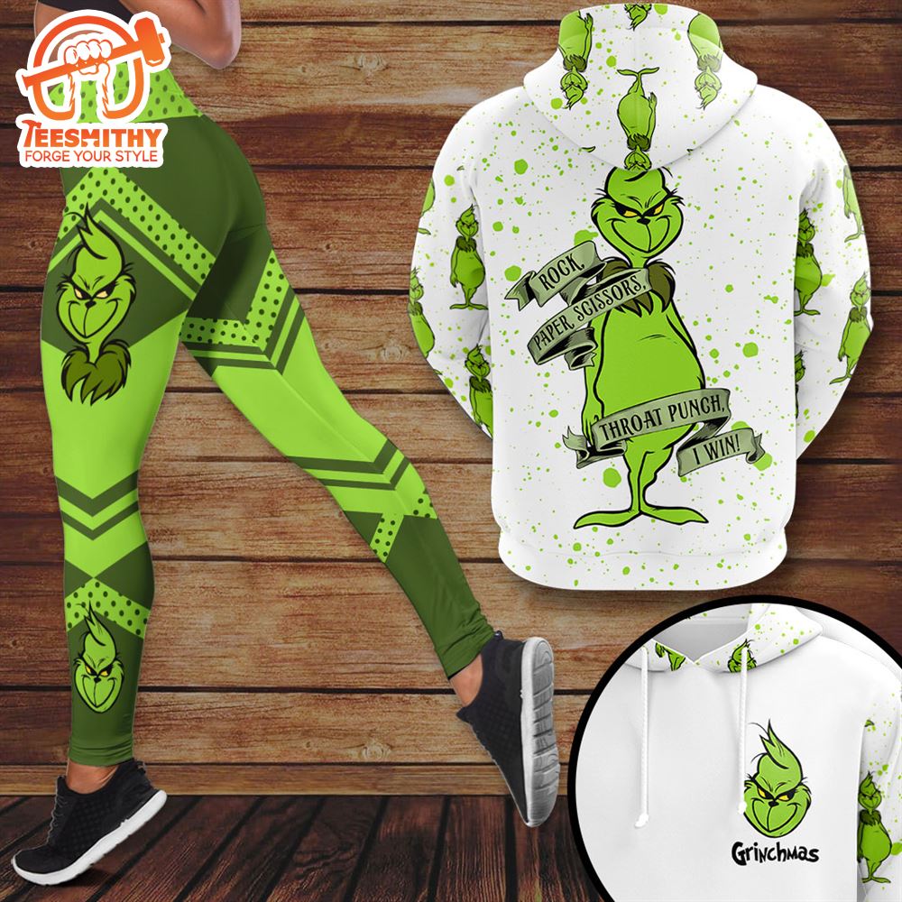 Grinch 3D Hoodie And Leggings