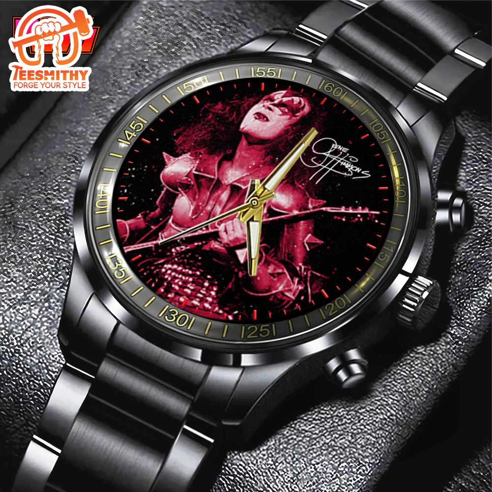 Kiss Band 1977 World Tour Vintages Black Stainless Steel Watch