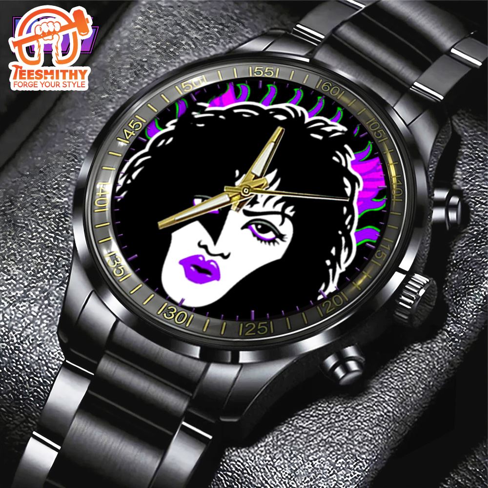 Kiss Destroyer Album Cover Black Stainless Steel Watch