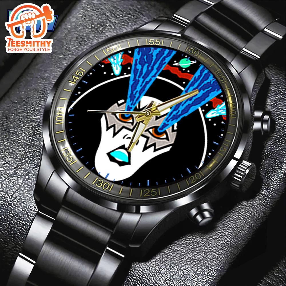 Kiss Kiss Tonight  Black Stainless Steel Watch