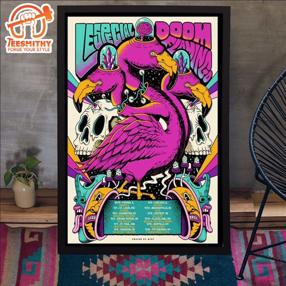 Lespecial Doom Flamingo November 2024 Tour Poster Canvas