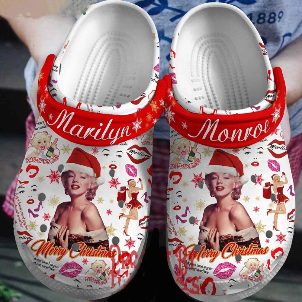 Marilyn Monroe Christmas Clogs Custom Shoes