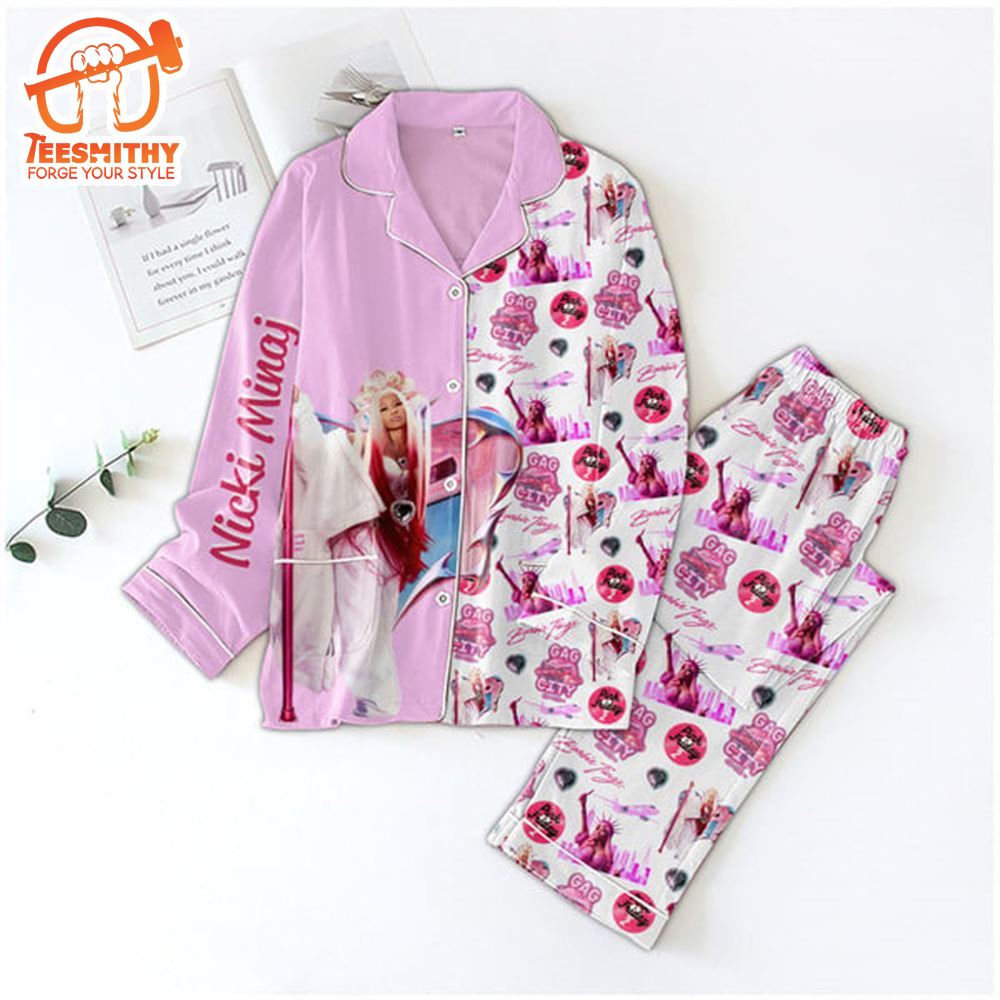 Nicki Minaj Button Down Pajamas Set