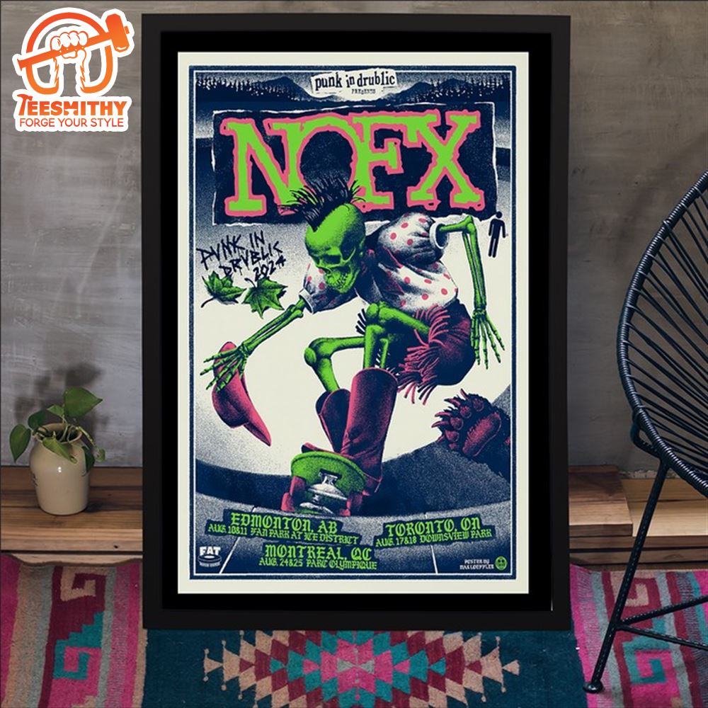 Nofx Punk In Drublic Festival 2024 In Canada Poster Canvas