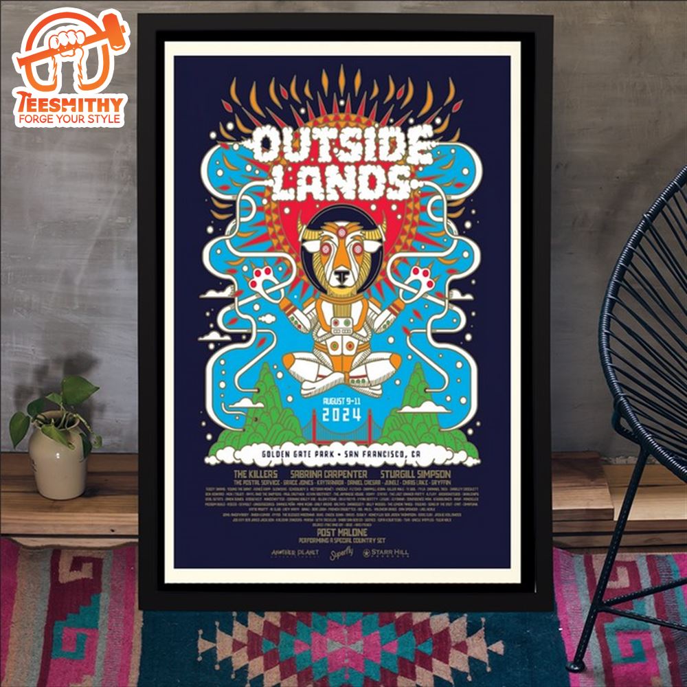 Outside Lands San Francisco CA Aug 9-11 2024 Event Poster Canvas