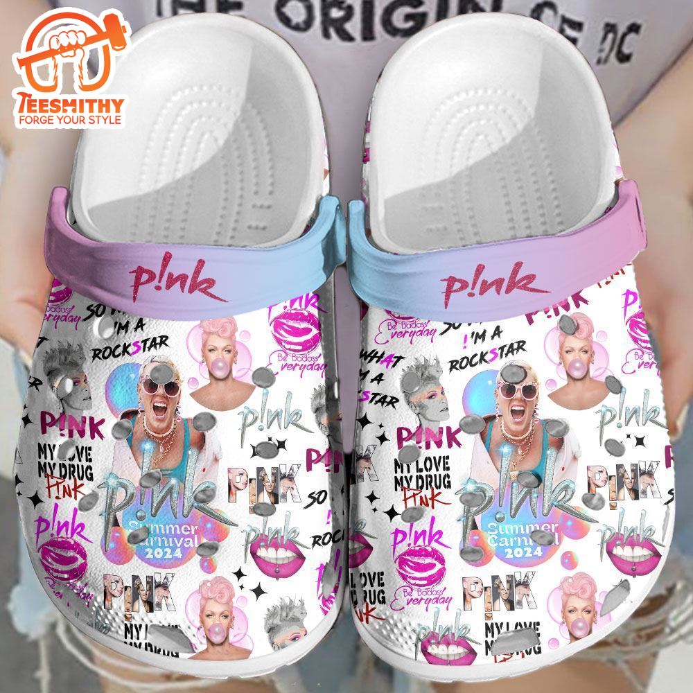 P!nk Custom Name Tour Music 2024 Clogs Shoes