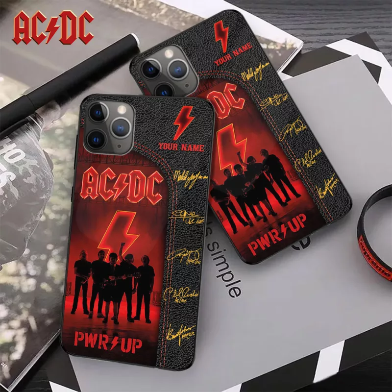 Personalized ACDC PWR Up Tour Music Phone Case